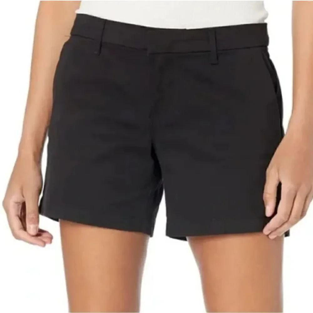 Tommy Hilfiger Black High Waist Casual Cotton Chino Shorts Plus‎ 18 Preppy